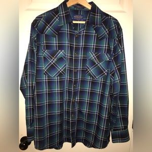 Pendleton flannel frontier shirt men’s large